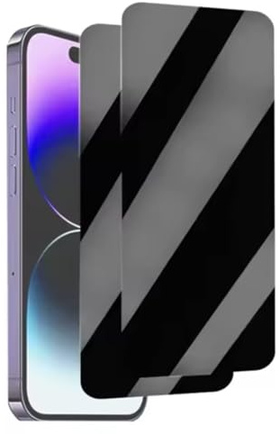 KK KENIK 2Pack Privacy Screen Protector for iPhone 16/15/15Pro, Anti-Spy Tempered Glass with Accessories Kit, Shatterproof & Scratch Resistant Screen Guard, Case-Friendly For iphone 1616/15/15Pro