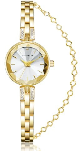 CIVO Uhr Gold Armbanduhr Damen: Edelstahl Wasserdicht Klein Damenuhr mit Armband - Analog Uhr für Freundin, Ehefrau