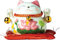 JADE TEMPLE Porzellan Spardose Maneki Neko, weiß-pink, klein - 1 Stück