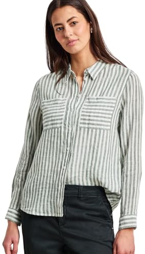 Street One Damen Langarm Hemdbluse aus Leinen