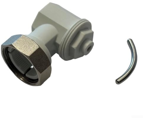 Mixabloem Winkeladapter M30 x 1,5 für Heizkörperthermostatkopf, Montage links oder rechts, kompakte Kunststoff- und Metallausführung für enge Räume