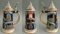 Bierkrug Hamburg Hummel 21x9 cm Bierseidel mit Zinndeckel 0,5 Liter