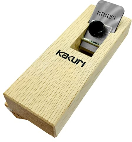 KAKURI Chamfer Plane for Wood [Adjustable 30°/45°/60°] - Japanese Corner Bevel Plane for Woodworking - Japanese Steel Blade & Oak Body, Made in JAPAN