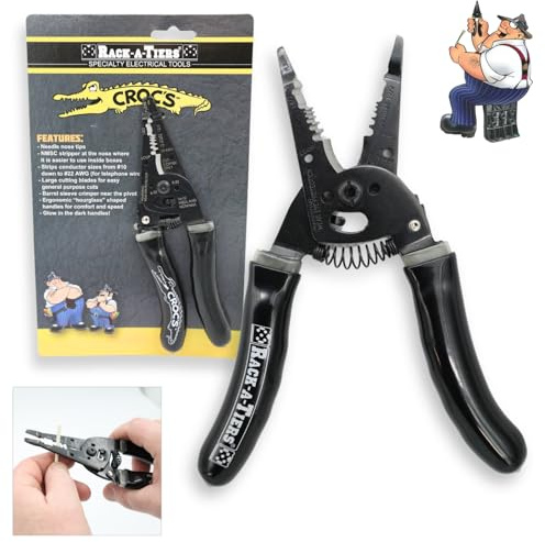 Rack-A-Tiers Pince à dénuder à nez aiguille crocodile 47000