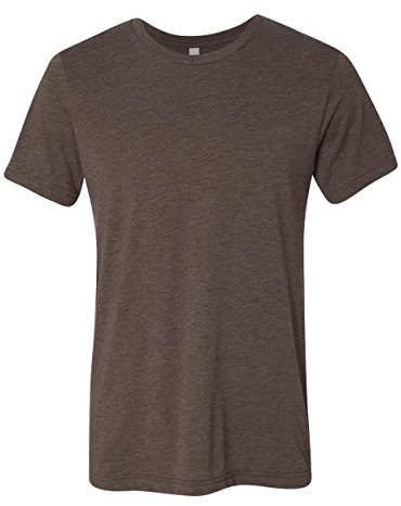 Canvas Mens Triblend Crew Neck Plain Short Sleeve T-Shirt (2XL) (Brown Triblend)