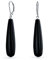 Einfache Schwarze Onyx Edelstein Verlängerte Träne Hebel Zurück Baumeln Ohrringe Für Frauen .925 Sterling Silber