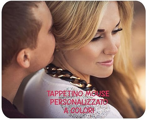 Fashion Graphic Tappetino Mouse Personalizzato con Foto Testi o Loghi Tappetino scrivania Mousepad Personalizzabile Forma Rettangolare 18x22cm casa Ufficio Gaming