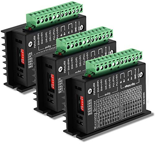 Twotrees Schrittmotortreiber, TB6600 4A 9-42V Nema 17/23 CNC-Steuerung Einzelachsen Hybrid - Verbesserte Version 3 Pcs