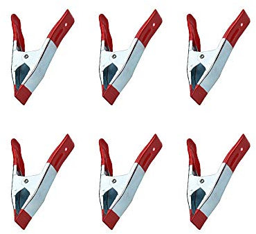 YOFASEN Morsetti a Molla in Metallo - Morsetti a Molla Robusto mercato Bancarella Tarpaulin lavorazione del Legno Clips 2 pollici 4 pollici, 2, 6PCS