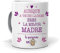 mundohuevo Regalo Original Dia de la Madre. Taza Aunque a Veces ladres Eres la Mejor Madre. Cerámica AAA - 350 ml.