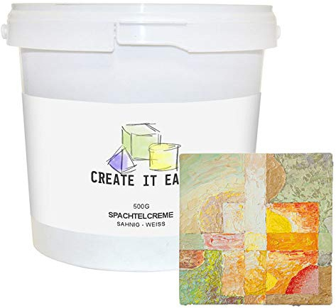 NEU Create It Easy Spachtelcreme/Reliefpaste, sahnig – weiß, 500g