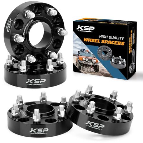 KSP 6 x 5,5 Spurverbreiterungen für 2019 2020 2021 Ram 1500, 38 mm, echte geschmiedete Nabenzentrier-Abstandshalter mit 77,8 mm Nabenbohrung, M14 x 1,5 Bolzen passend für 6 x 139,7 mm Dodge Ram 1500.