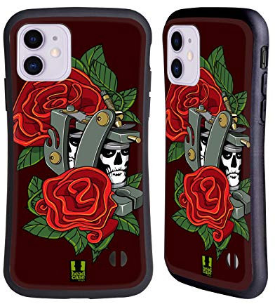 Head Case Designs Sangue E Rosa Art Machine Custodia Cover Ibrida Compatibile con Apple iPhone 11