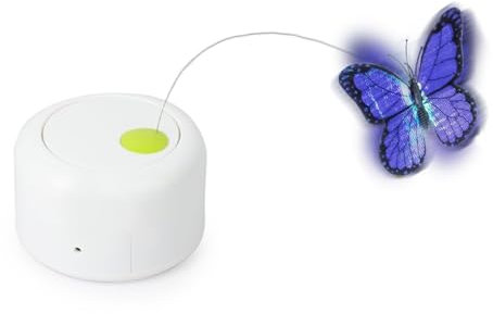 ALL FOR PAWS Motion Aktivieren Sie Katzenspielzeug Interaktive Schmetterling Kätzchen Anreicherung Spielzeug mit einem Ersatz für Indoor Katzen