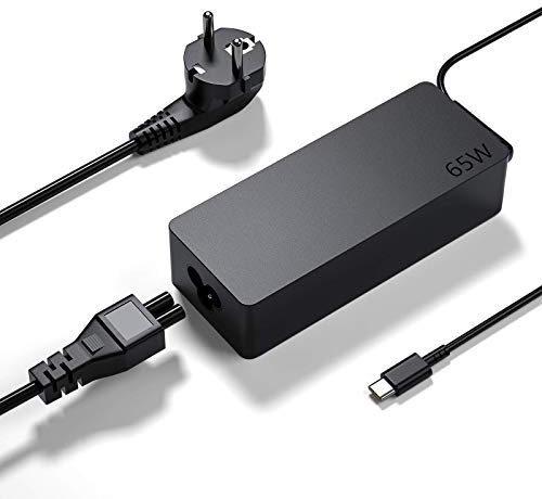 Bromae 65W USB Type-C Notebook Cargador PD Adaptador para Ordenador Portátil Lenovo Yoga 720 910 920 730 730-13IKB 730-15IKB 910-13IKB 80VF Chromebook C330 S330 X1 Carbon Tipo C Laptop Alimentacion