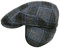 Göttmann Richmond-K Karierte Flatcap mit Ohren- und Nackenschutz - Blau (12) - 63 cm