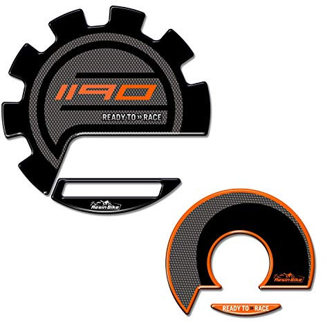 Resin Bike Adesivi Moto Compatibile con KTM 1190 Adventure S 2013-2016. Protezioni Carter da Urti e Graffi. Coppia Adesivi Resinati con Effetto 3D Lato Destro e Sinistro