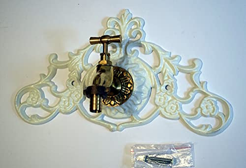 Graf von Gerlitzen Garten Wasser Zapfstelle Brunnen Kran Wasserhahn Wandbrunnen Zierrosette WTR-2W Kleiner kran