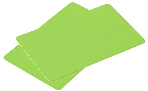 sourcing map 50 Stück Leere PVC Karten Grün Plastikkarte 14mil für Ausweisdrucker, Grafische Qualität