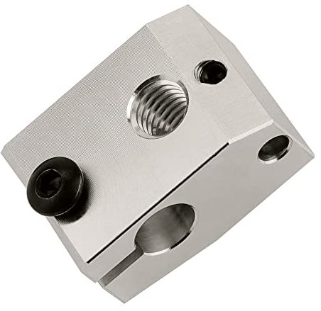 1 Stück Upgrade Mini Plated Copper Heater Block Compatible with Prusa Mini Mini + 3D Printer Titan Aero Extruder V6 PT100 Sensor Cartridge hotend (Plated Copper)
