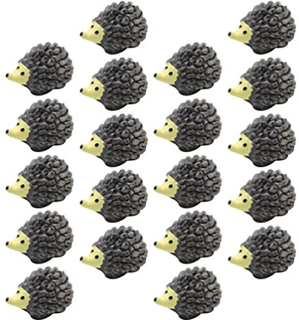 Angoily Harz Igel Figuren Mini Tier: 20 Stücke Rasen Micro Igel Statue Fairy Garden Rasen Landschaft Animal Figur Skulptur 1. 8X2cm