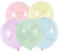Talking Tables Pack of 12 Pastel Balloons | Fairy Party Decorations for Kids Birthday, Mother's Day, Garden | Made of Latex with Printed Design and Ribbon to Attach-Fill Air or Helium, Multicolor