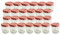 Vitrea 25 x Marmeladengläser kleine 50 ml Gläschen mit Schraub-Deckel Rot Kariert - Mini Einmachgläser - Honiggläser - Probiergläser für Gastgeschenke & Hochzeit Made in Germany