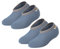 Stiefelsocken, 1 oder 2 Paar, Gummistiefelsocken mit Nässeschutz und ANTI-LOCH-GARANTIE für Damen, Herren u. Kinder (Blau/Kinder100% Baumwolle - 2 Paar, 23-24)