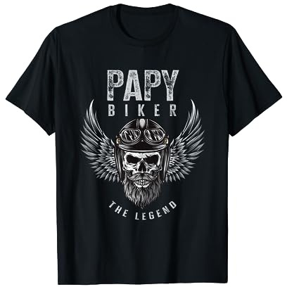 Papy Biker Motard Cadeau drôle Moto Papi T-Shirt