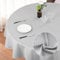 Eternal Beauty Round Tablecloth 120cm Wrinkle Free, Table Cover Water Resistant and Machine Washable for Home Dining Party Restaurant (Silver Grey, 47.2inch)