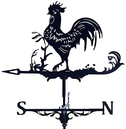 Girouette de Jardin Exterieur Metal Niveau, auvent de Vent, Motif de Coq