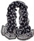 Damen-Schal, leicht, mit Totenkopf-Aufdruck, langer Schal, Schwarz , One size