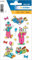 HERMA 15481 Aufkleber Clowns Glitzer klein groß, 26 Stück, Zirkus Sticker mit Luftballons Sterne Circus Motiv, Kinder Etiketten für Fotoalbum Tagebuch Scrapbooking Geburtstag Einladung Deko Briefe DIY