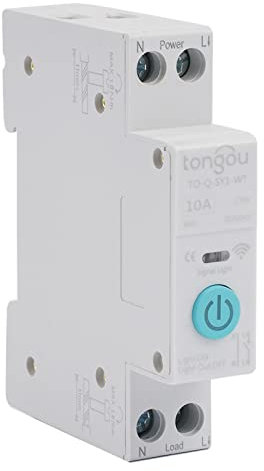 Lioaeust WiFi-Smart-Schutzschalter, 10–63 A, WLAN, Smart-Leitungsschutzschalter, Schiene, Fernbedienungsschalter für Haushaltsgeräte (16 A)