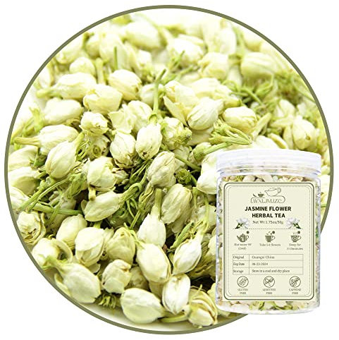 LWXLJMJZC-Lose Blätter Jasmin Blütentee Getrockneter Jasmintee Gesunder und Duftender Kräutertee 50g