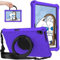 For Huawei MediaPad T5 Kids Case 10.1-Inch, Spider Web Pattern EVA Foam, with Ring Handle Stand & Shoulder Strap Tablet Case For Huawei MediaPad T5 10.1, Purple