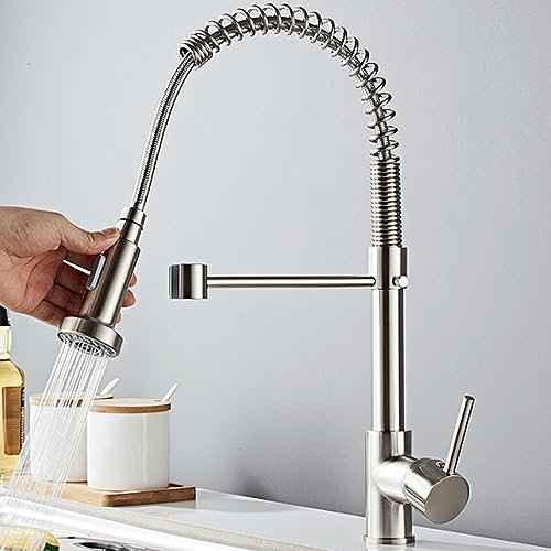 Trintion Wasserhahn Küche Ausziehbar,wasserhahn küche,wasserhahn bad,niederdruck armatur küche,wasserhahn mit durchlauferhitzer,Hochdruck Mischbatterie Küche,küchenarmatur mit brause ausziehbar