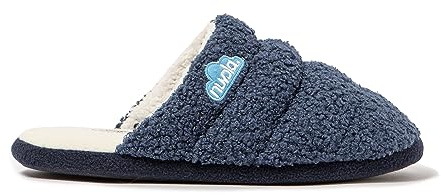 NUVOLA. Hausschuhe Herren Damen Rutschfester Sohle warm gepolstert bequem dunkelblau 38/39 EU