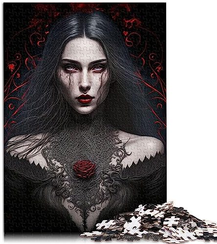 Gothic Ghost of Darkness Puzzle für Erwachsene, 1000 Kartonpuzzle, schwierige anspruchsvolle Puzzles, 1000 Teile, 10,27 x 14,96 Zoll