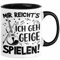 Trendation - Geigenspieler Geschenk Tasse Geigenspielerin Kaffee-Becher Geigen Spruch Mir Reichts Ich Geh Geige Spielen (Schwarz)