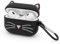 Mouzor Niedliche Airpods Pro Hülle, Schwarze Whisker Katzen Airpods Pro 2 Hülle, lustige 3D Cartoon Tier Hülle, weiche, stoßfeste Ladehülle aus Silikon mit Karabiner für Airpods Pro 1&2 Generation