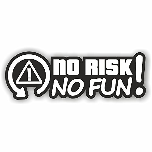 Folien-Zentrum - 2x No Risk No Fun 14,5x5cm - hochwertiger Aufkleber Auto Tuning - OEM & JDM Autosticker - Lustige Sticker für Car - Stickerbomb Autoaufkleber - Made in Germany (2)