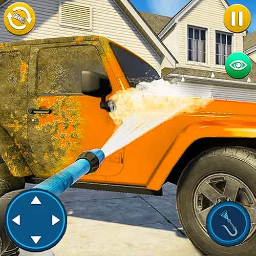 Simulador de lavado a presión, Simulador de lavado a presión, Simulador de limpieza de autos con pistola de agua, Lavado de autos con pistola de agua, Juegos de limpieza de autos