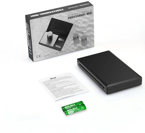 Feinwaage 300g/0,01g - Taschenwaage - Digital 300 x 0, 01 gr. Digitalwaage - Goldwaage - Münzwaage