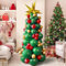 102 Piezas Globos de Navidad, Decoración Verde, Roja y Oro, Árbol de Navidad, Látex y Aluminio para Fiestas (A)