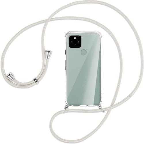 Fiokxie Handykette kompatibel mit Google Pixel 4a 5G Hülle Silikon - Handy Hülle mit Kordel zum Umhängen - Flexible Necklace Hülle Transparent Silikon Handyhülle Case mit Kette Stossfest Schutzhülle