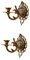 Alipis 2pcs Elegant Contemporary Wall Candle Holders Decorative Sconce Mount Industrial Metal Candlestick for Living Room
