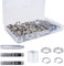 FOGAWA 120 Sets Ösen Werkzeug Kit 14mm Ösen Set Metallösen Kupfer Ösen Scheiben Planenösen Grommet Ösen mit Werkzeugset für Leder, Zelte, Markisen, Schuhe