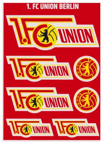 1. FC Union Berlin Aufkleberbogen - Logo und schriftzüge - 7er Set Aufkleber | Sticker