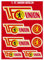 1. FC Union Berlin Aufkleberbogen - Logo und schriftzüge - 7er Set Aufkleber | Sticker